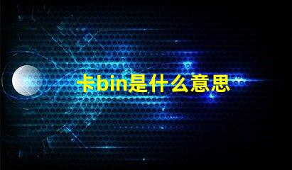 卡bin是什么意思 bin文件是什么意思